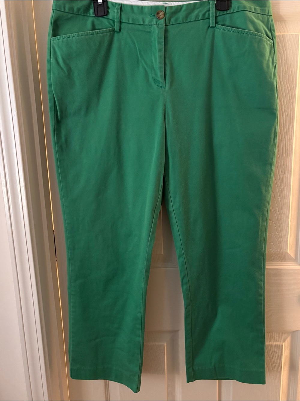 Lands' End Green Mid-Rise Straight-Leg Pants